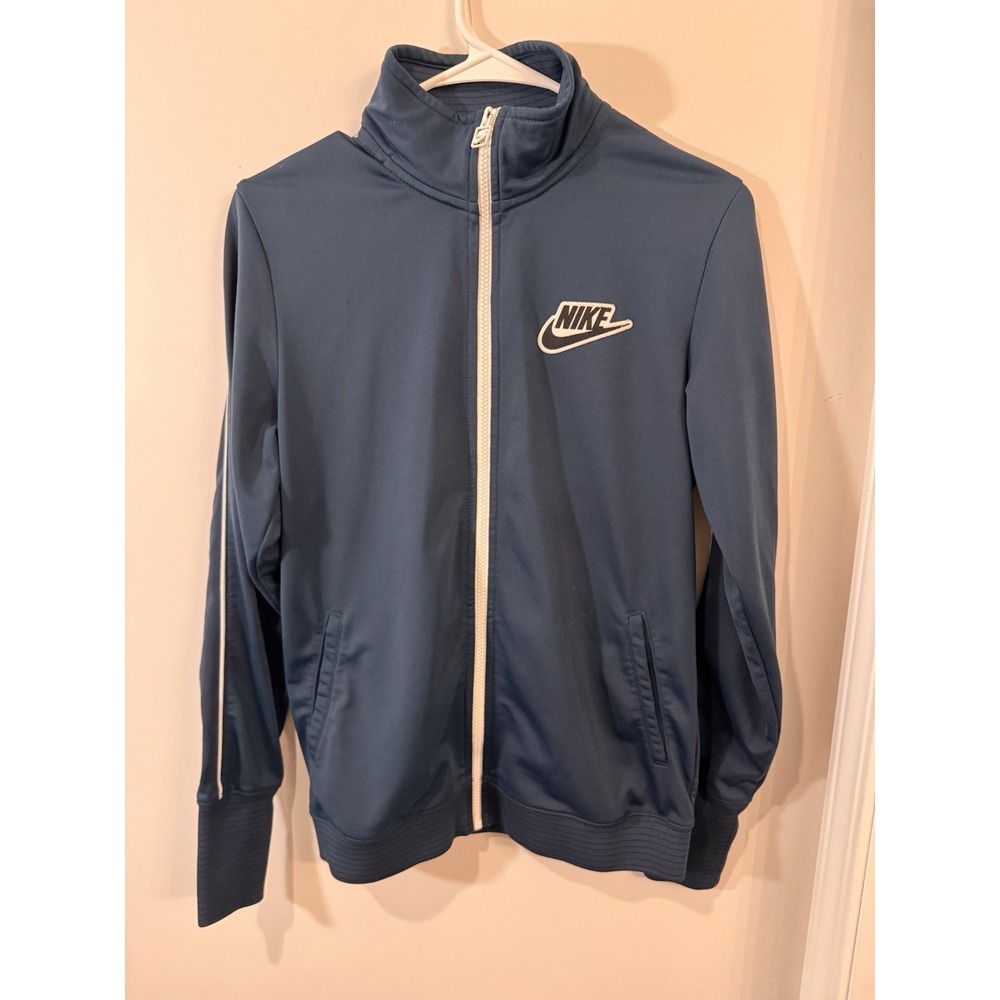 Nike Red‎ Tag Full Zip Track Jacket  Blue Gray Women's Sz M Athleisure